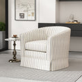 Swivel Chair with 360° Rotation - Upholstered Fabric, Iron Frame