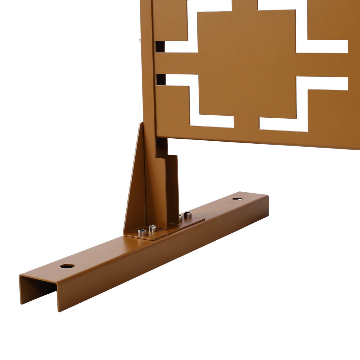 Black Metal Room Divider Privacy Screen with Rust-Resistant Finish