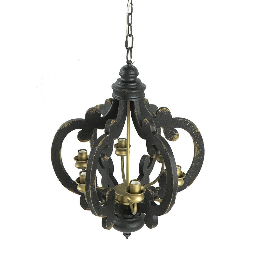 Farmhouse Chandelier with Adjustable Chain - Multiple Colors