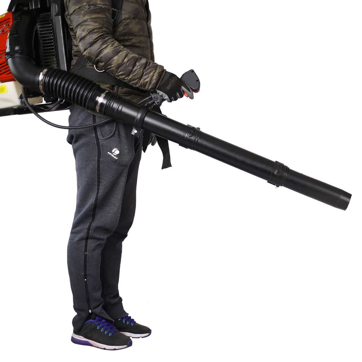 Powerful 76Cc 4-Stroke Gasoline Leaf Blower with EPA Compliance - Red