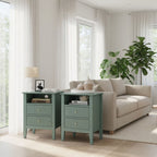 Fluted Nightstand with 2 Drawers and Soft-Close Slides - Multiple Colors