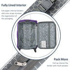 Expandable Softside Luggage 3 Piece Set with Spinner Wheels - Multiple Colors