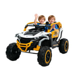 12V Kids Electric Truck Ride-On with Remote Control & Suspension - Yellow/White