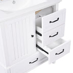 30" Bathroom Vanity with Sink and Soft-Close Drawers - White or Black