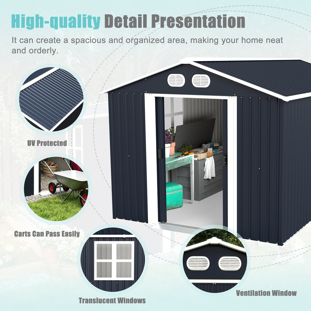 Campcraft 8x12 Ft Outdoor Metal Storage Shed