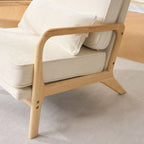 Upholstered Living Room Chair with Curved Armrests - Choice of Color