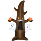 5FT Inflatable Halloween Ghost Tree with LED Lights - Brown
