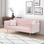 Convertible Fabric Futon Sofa Bed with Adjustable Positions - Multiple Colors