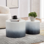 MDF Veneer Nesting Table Set of 2 with Ash, Oak, Walnut Finish - No Assembly