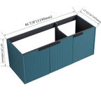 Contemporary Wall Mounted Bathroom Vanity with Soft Close Doors - Wood