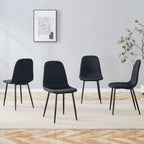 Modern Medieval Style Cushioned Side Chairs Set