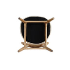 Dining Chair Set with Cane Backrest - Black or Light Brown