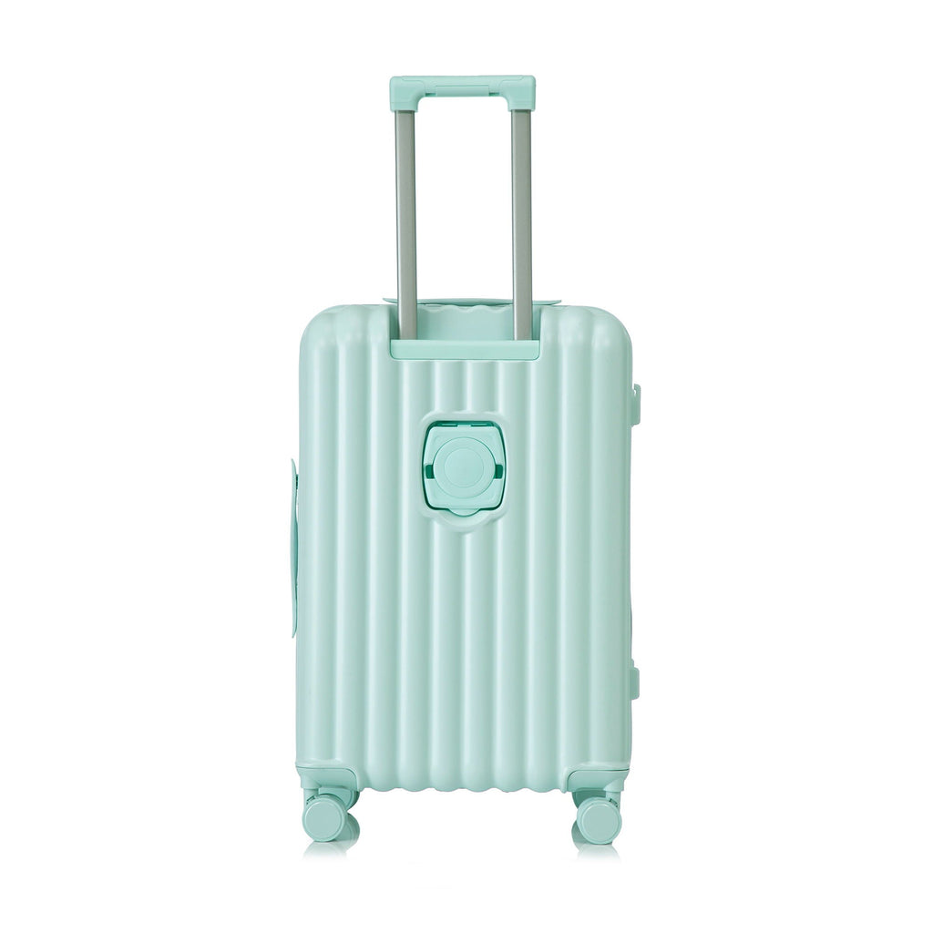 Spinner Wheel Luggage Set with USB Port and Holders - Pink, Black, Green