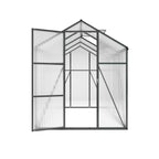 Windproof Greenhouse with Raised Base - Polycarbonate Panels - Black