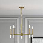 Courtyard 5 Light Candle Chandelier - Clear / Gold