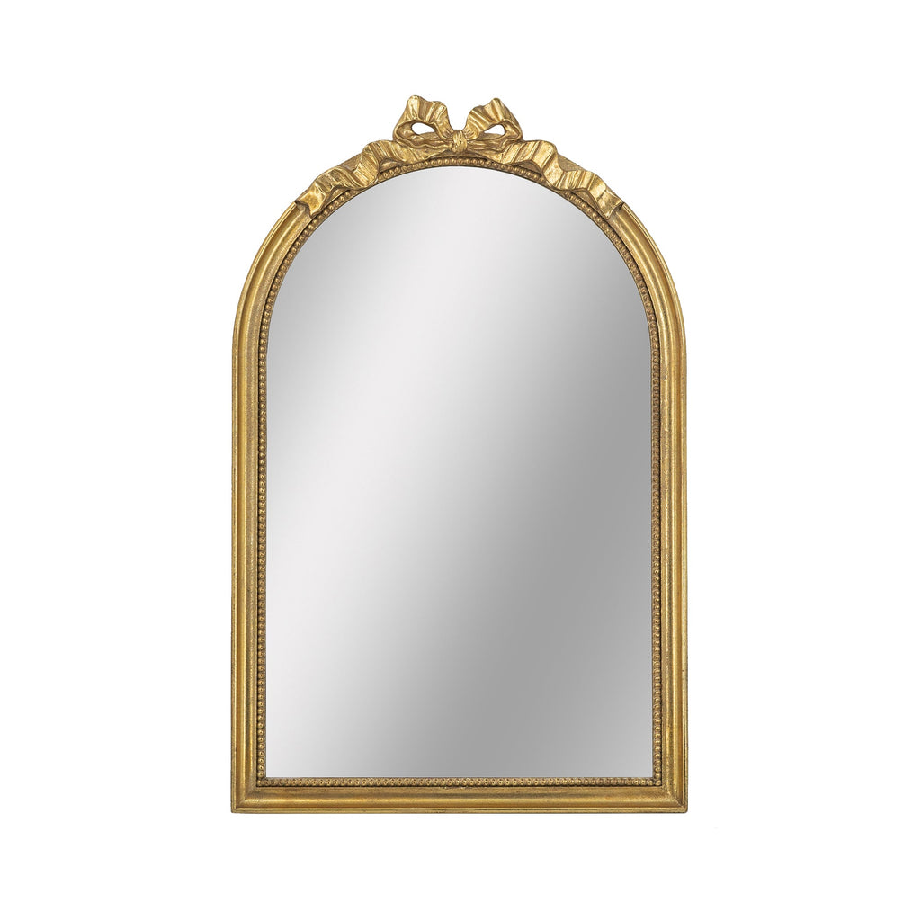 Gold Baroque Style Wall Mirror with Intricate Crown Detailing - 40.2" x 29.9"