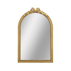 Gold Baroque Style Wall Mirror with Intricate Crown Detailing - 40.2" x 29.9"