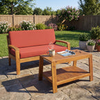 2 Piece Outdoor Conversation Set with Water-Resistant Cushions - Multiple Colors