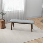 Carlos Upholstered Bench with High Density Foam Cushion - Gray