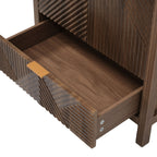 Modern Bathroom Vanity with Sink Combo – Compact Storage - Dark Brown or White