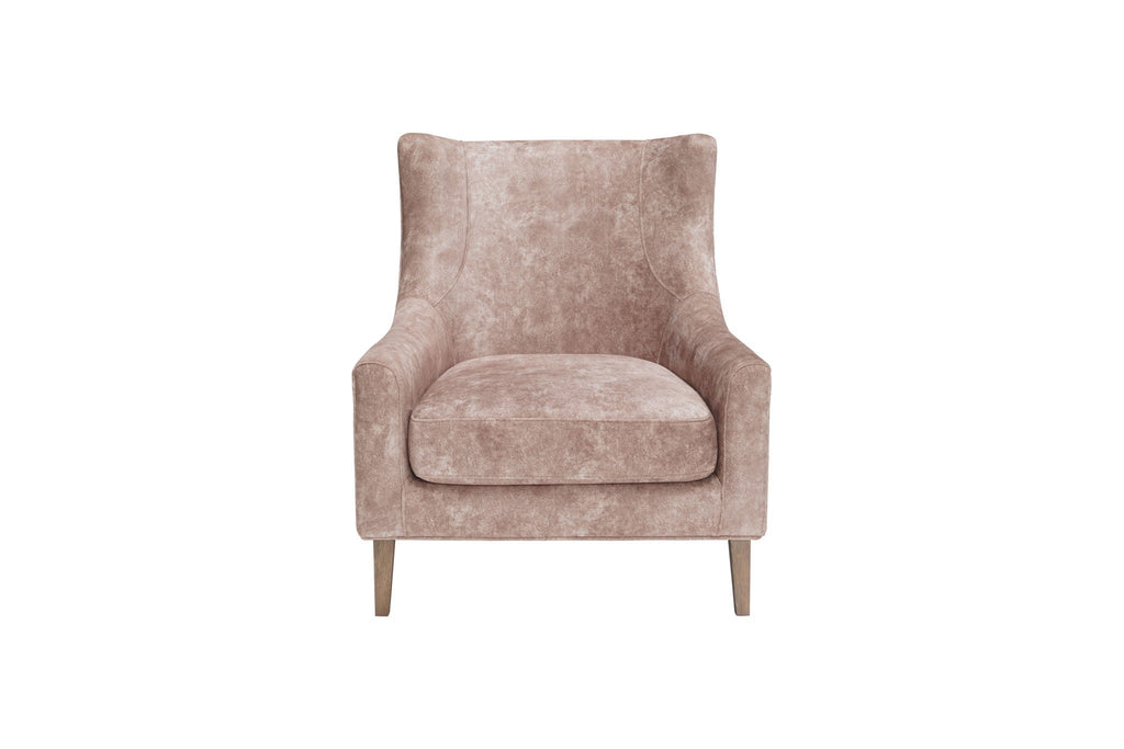 Light Brown Hi Back Accent Chair with Dacron Cushion