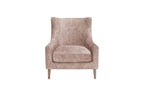 Light Brown Hi Back Accent Chair with Dacron Cushion