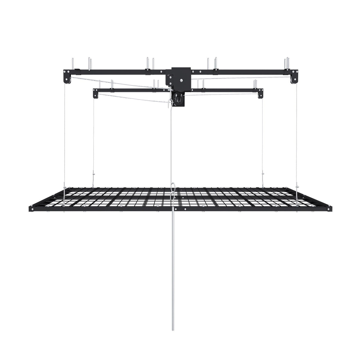 Overhead Garage Storage Rack with Crank System - Black or White