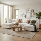 130.3" Chenille Modular Sectional Sofa with Removable Cushions - 6-Seater