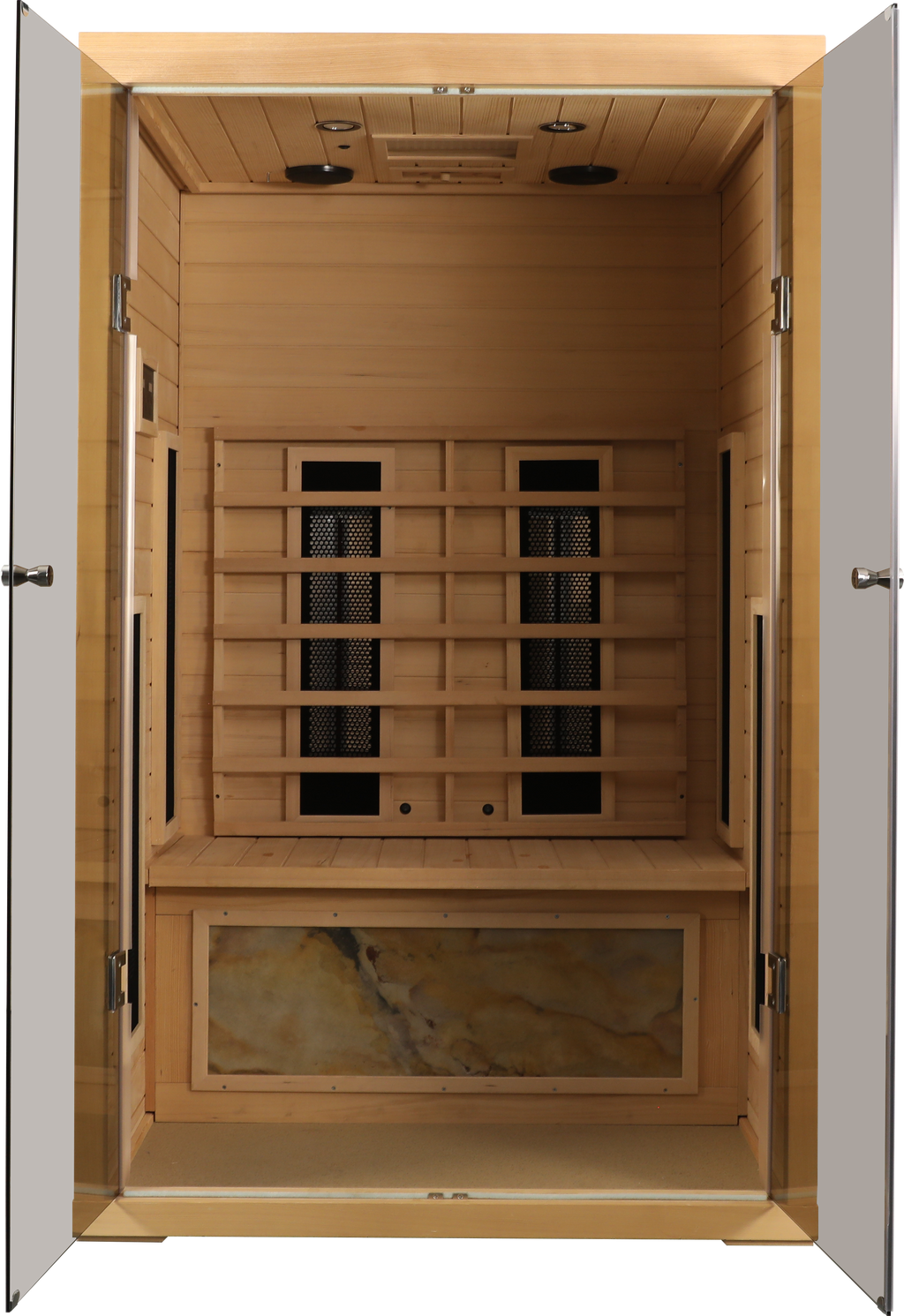 Two Person Indoor Hemlock Sauna with Far Infrared Technology - Natural Hemlock
