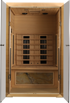 Two Person Indoor Hemlock Sauna with Far Infrared Technology - Natural Hemlock