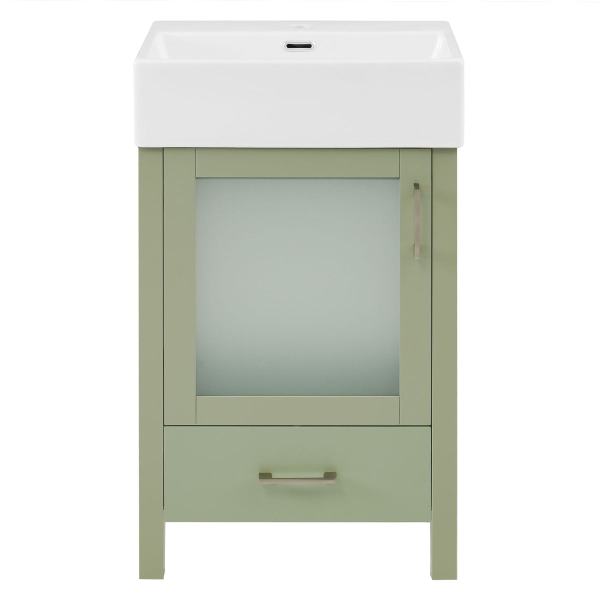 Bathroom Vanity with Ceramic Sink and Ample Storage - Blue, Green, or Black