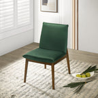Monza Contemporary Dining Chair Set with Solid Wood Frame - Beige or Dark Green