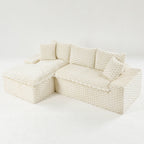 Convertible Modular Sectional Sofa with Twin Seat and Chaise - Multiple Colors