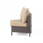Pt Limon Modern Outdoor Single Sofa with Iron Frame – Pearl Silver or Light Brown
