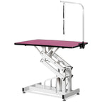 Hydraulic Pet Grooming Table with Adjustable Height - Purple or Pink
