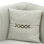 FX-P82B-BE Velvet 3-Seater Sofa