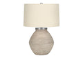 Contemporary Concrete Table Lamp with 3-Way Switch - Cream