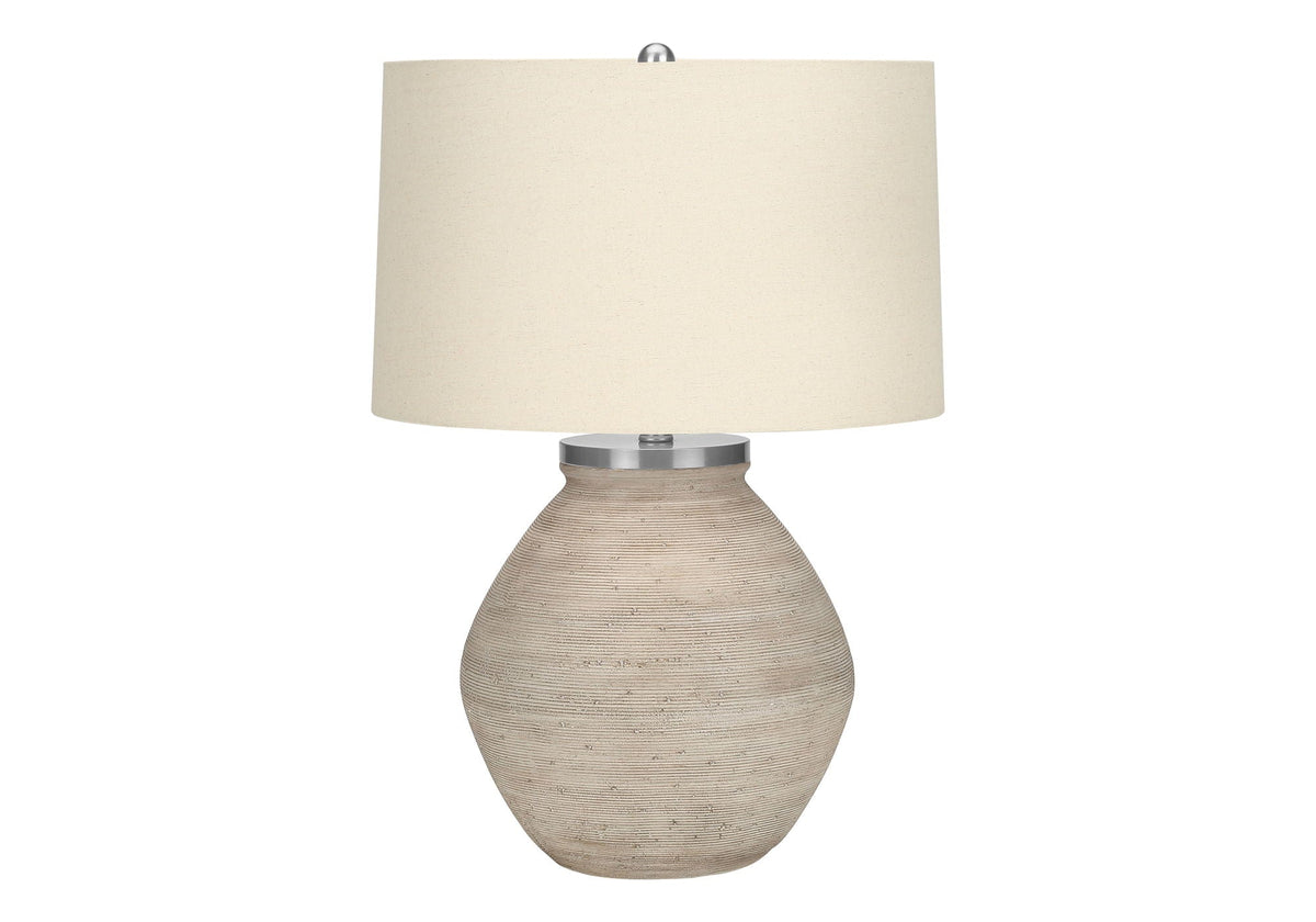 Contemporary Concrete Table Lamp with 3-Way Switch - Cream