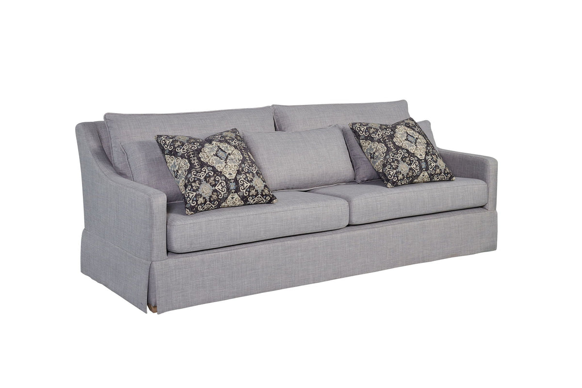 Stationary Sofa With Reversible Cushions and Two Pillows - Gray or White