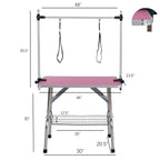 Folding Pet Grooming Table with Adjustable Arm - Multiple Colors