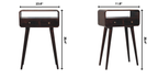 Solid Wood Mini California Console Table with Storage Drawers - Walnut