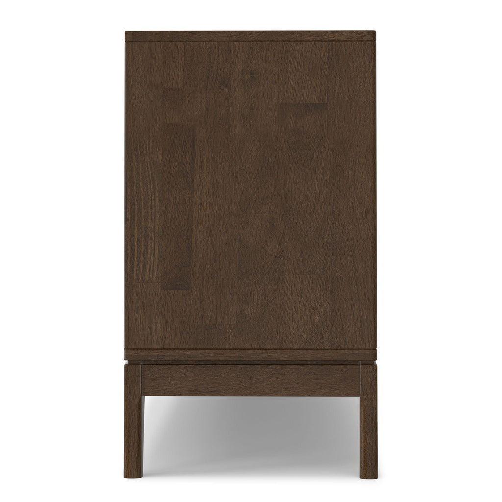 Walnut Brown 3 Drawer Sideboard with Three Storage Drawers - 41.6" Wide