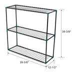 3 Tier Lean-To Portable Greenhouse with Wire Shelves - Green