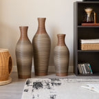 Classic And Neat Floor Vase with High Independent Stand - Multiple Colors