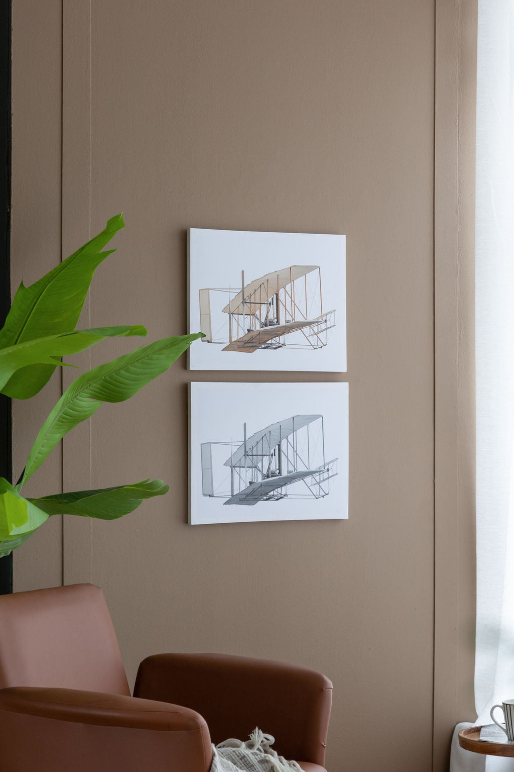 Large Rectangular Diptych Wall Art with Canvas & MDF - Multicolor