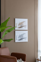 Large Rectangular Diptych Wall Art with Canvas & MDF - Multicolor
