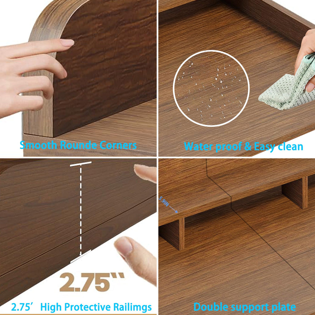 Washer Dryer Countertop with Non-Slip Pads - Walnut