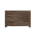 6 Drawer Wooden Dresser with Spacious Storage - Brown