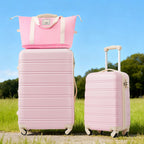 Lightweight Hardshell Luggage Set 2 Piece with TSA Lock - Black, White or Pink