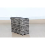 Gray Mix Outdoor Side Table with Durable Construction - Gray Mix